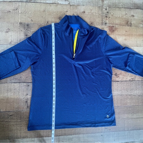 LOHLA Sport Long Sleeve Quarter Zip Size XL Navy Black Geometric Print - Picture 7 of 7